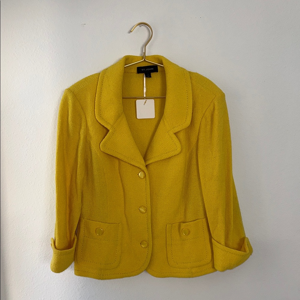 St. John Bright Yellow Blazer